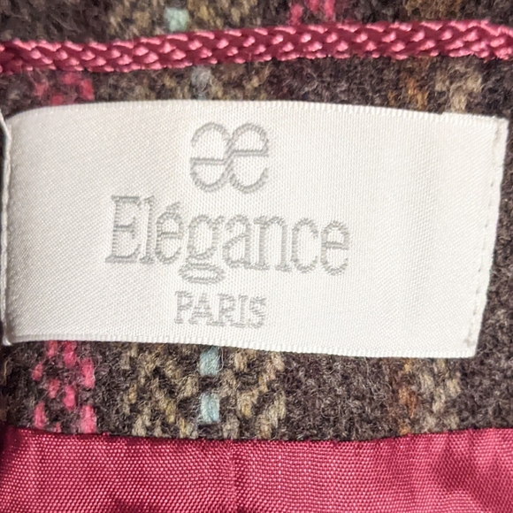 Elegance Paris Wool Striped 2 Button Blazer Jacket 12 - Picture 5 of 7